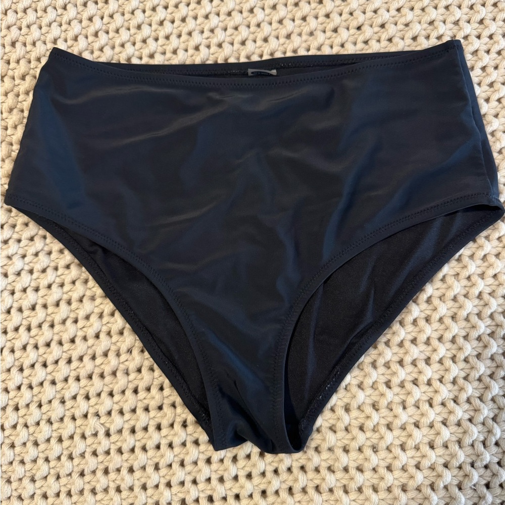 Old Navy Black Classic High-Waisted Bikini